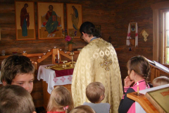 Päivä alkoi liturgialla