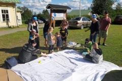 Ilomantsin MLL järjesti tapahtumaan lakanamaalausta.