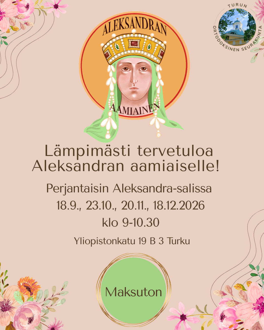 Aleksandran aamiainen syksy