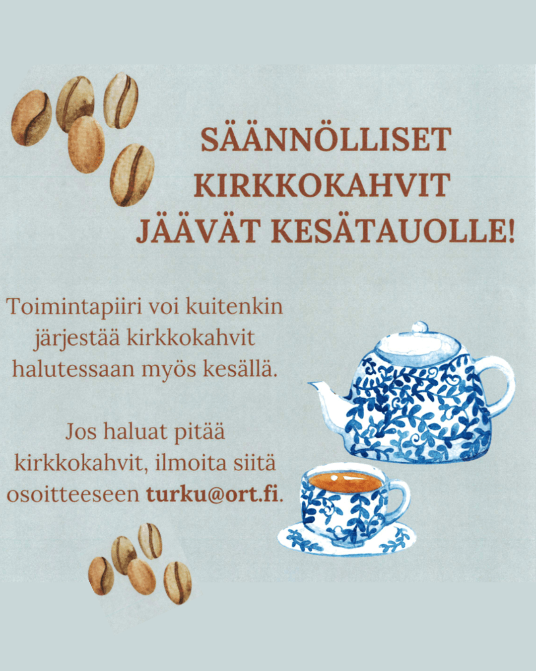 Kirkkokahvit kesä