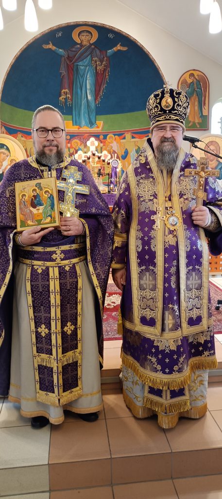 Piispa Sergei ja rovasti Tuukka Rantanen.