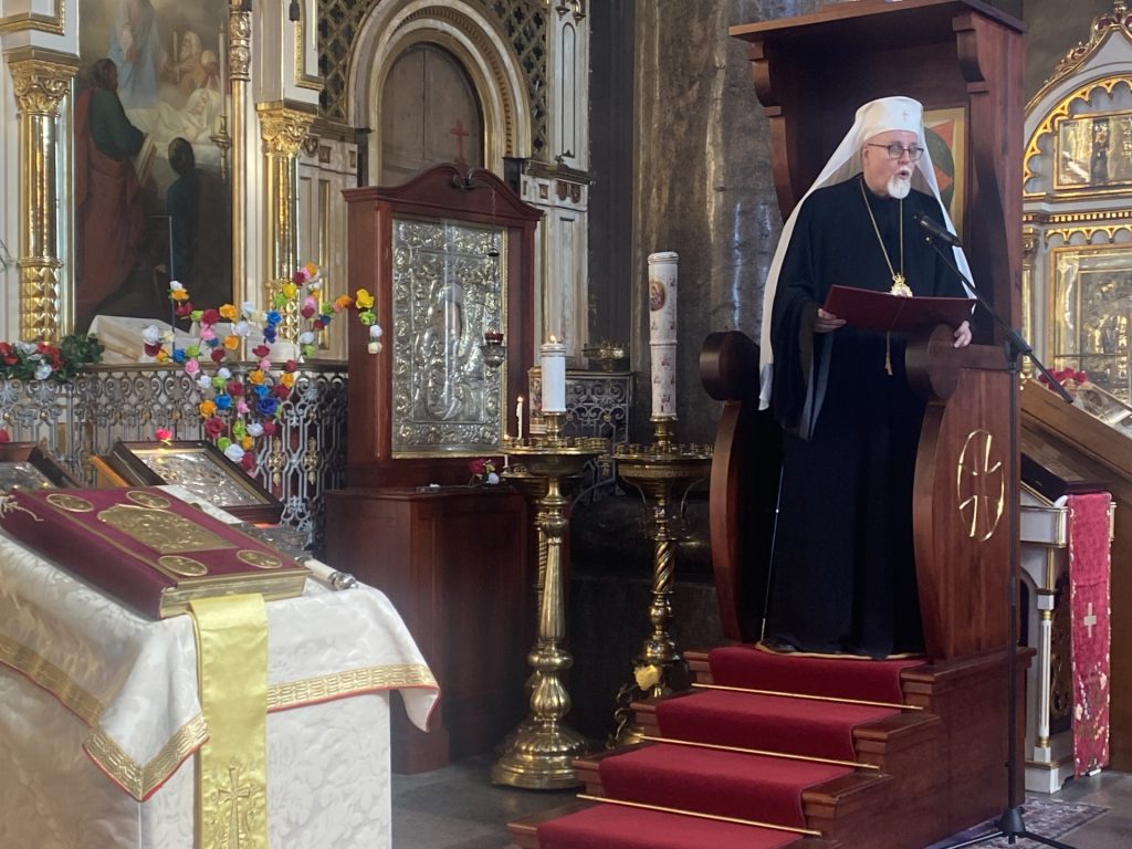 Arkkipiispa Elia Uspenskin katedraalissa 24.4.2026.