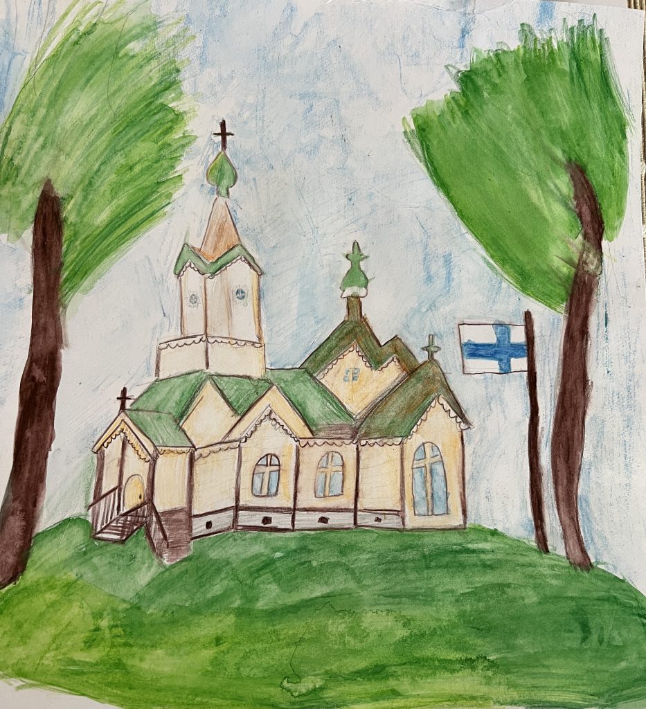 Joensuussa sijaitseva Pyhän Nikolaoksen kirkko Anna Khuopalaisen kuvaamana.
